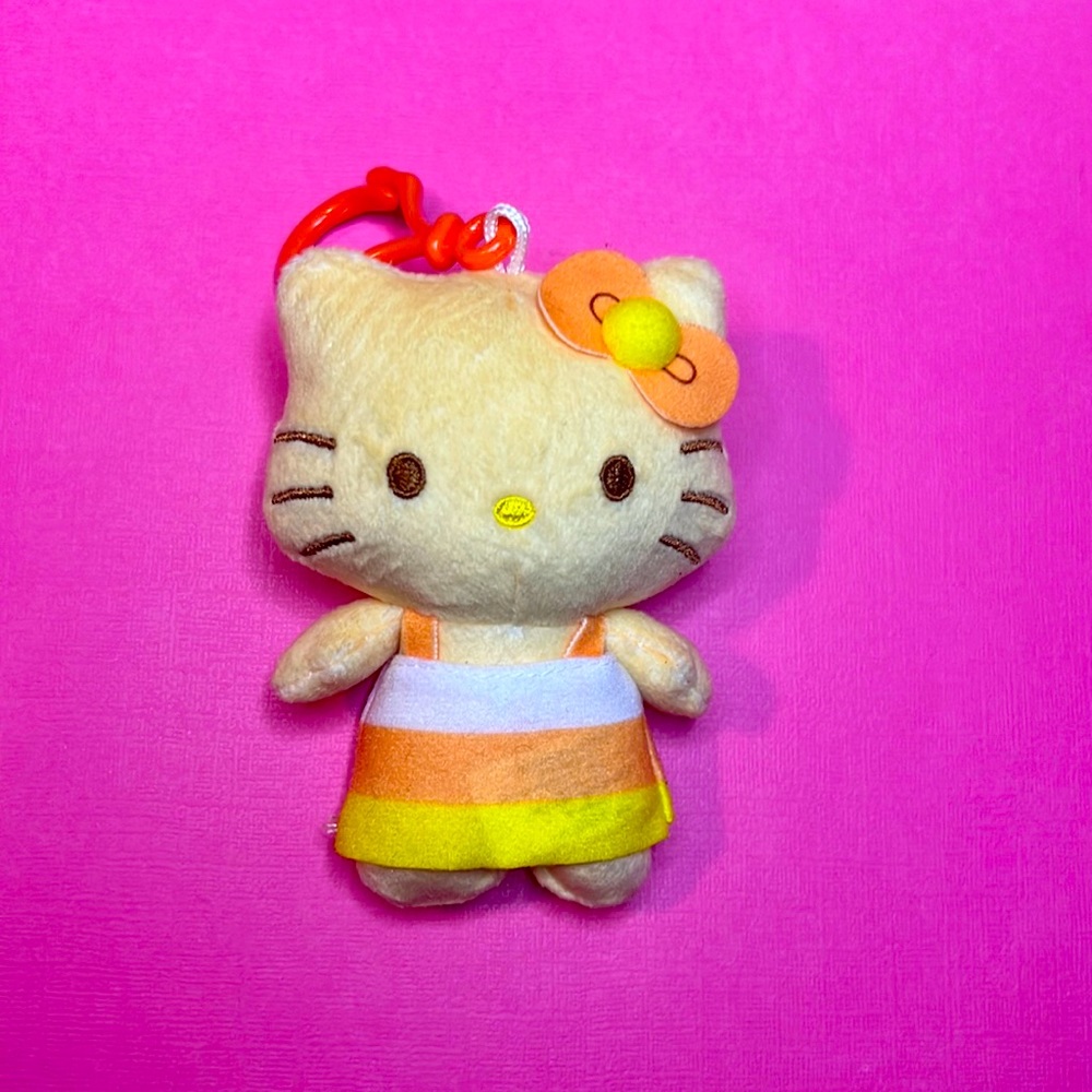 Hello kitty Candy-corn Keychain plush